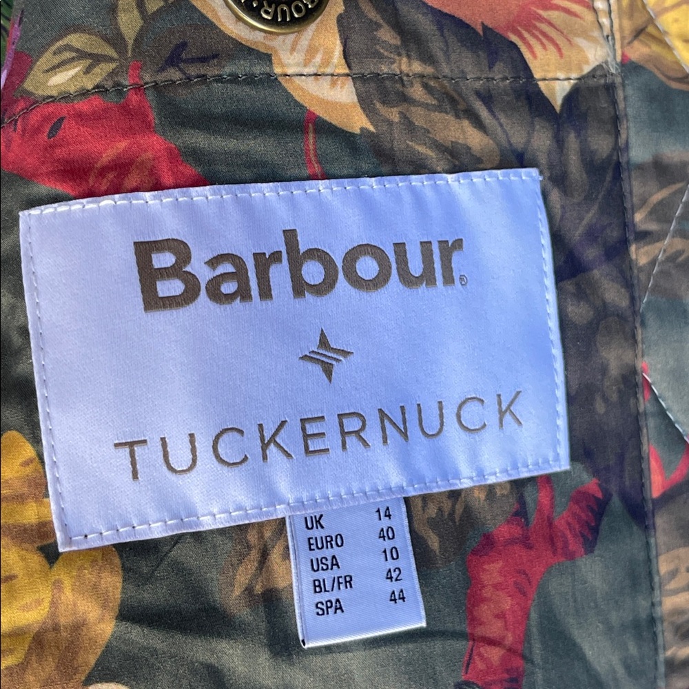Barbour X Tuckernuck Miley Women's Beige Quilt Jacket in Light Fawn Size 10 - Picture 10 of 12